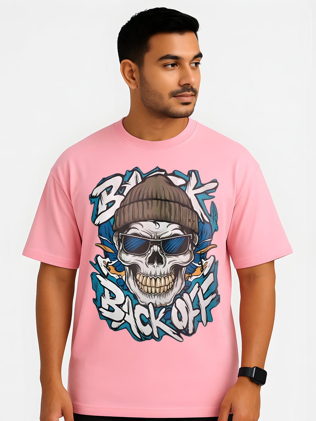 Skull Shades “Back Off” Oversized T-Shirt