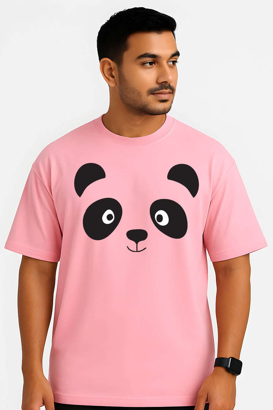 Cute Panda Face  Oversized TEE