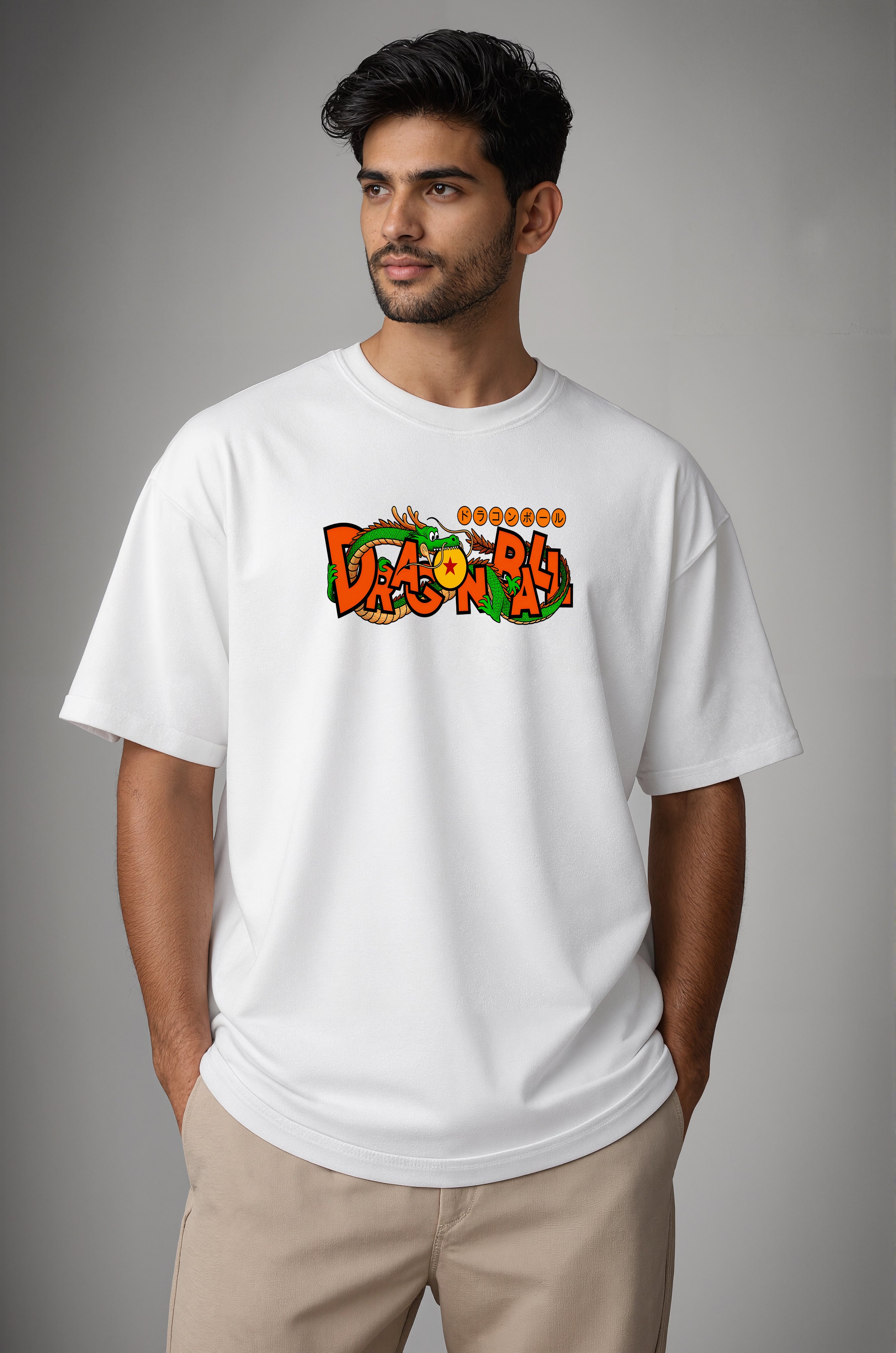 Anime Dragon Force Graphic Oversized T-Shirt