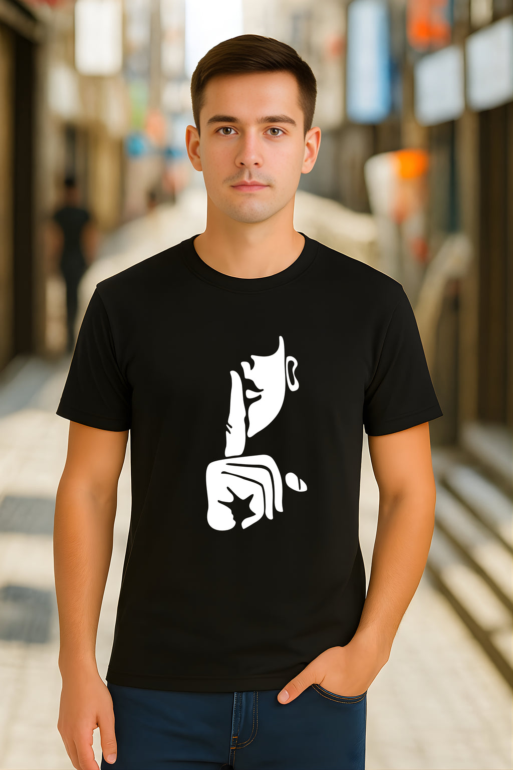 Mute Expression Minimal T-Shirt