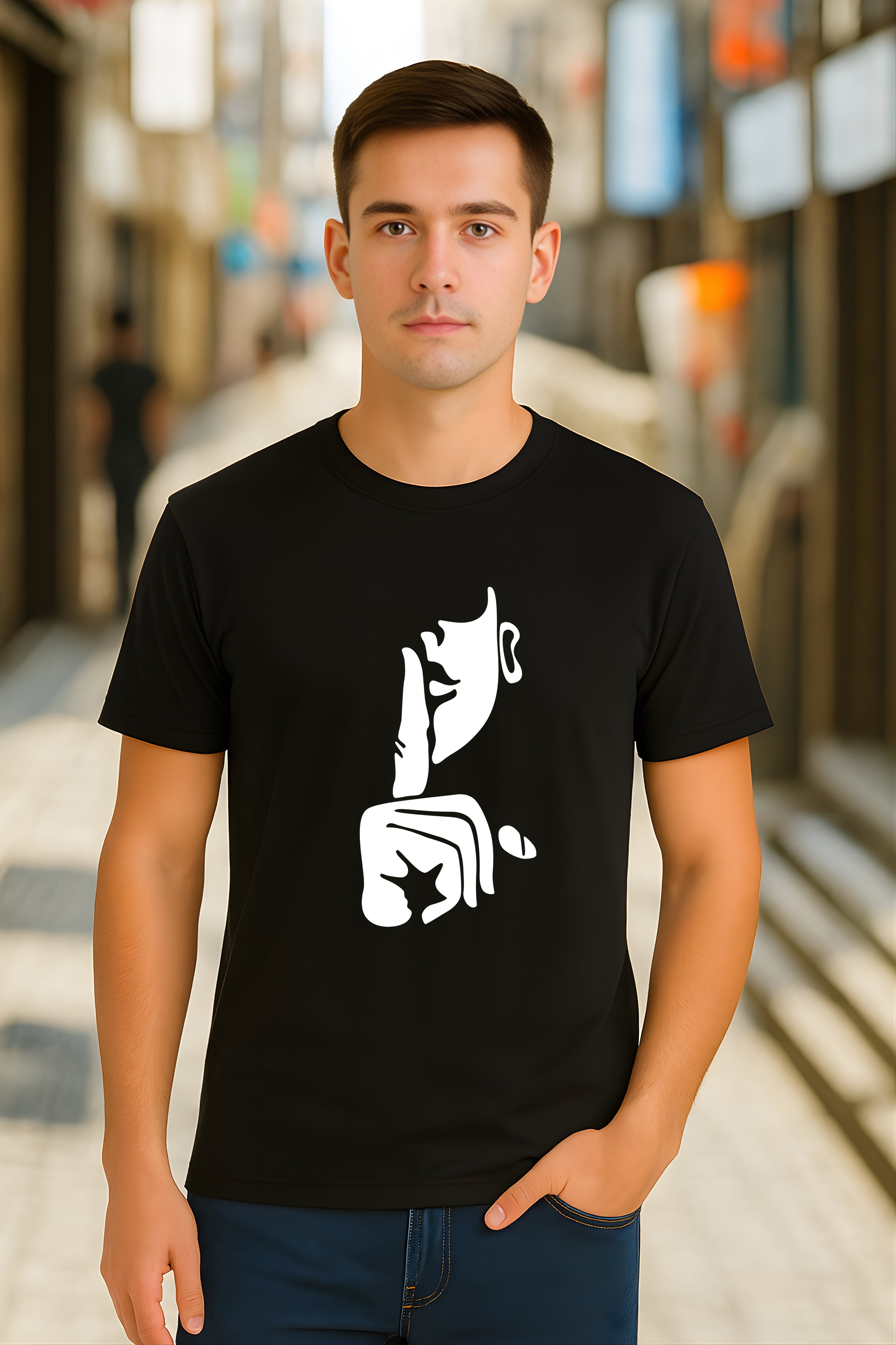 Mute Expression Minimal T-Shirt
