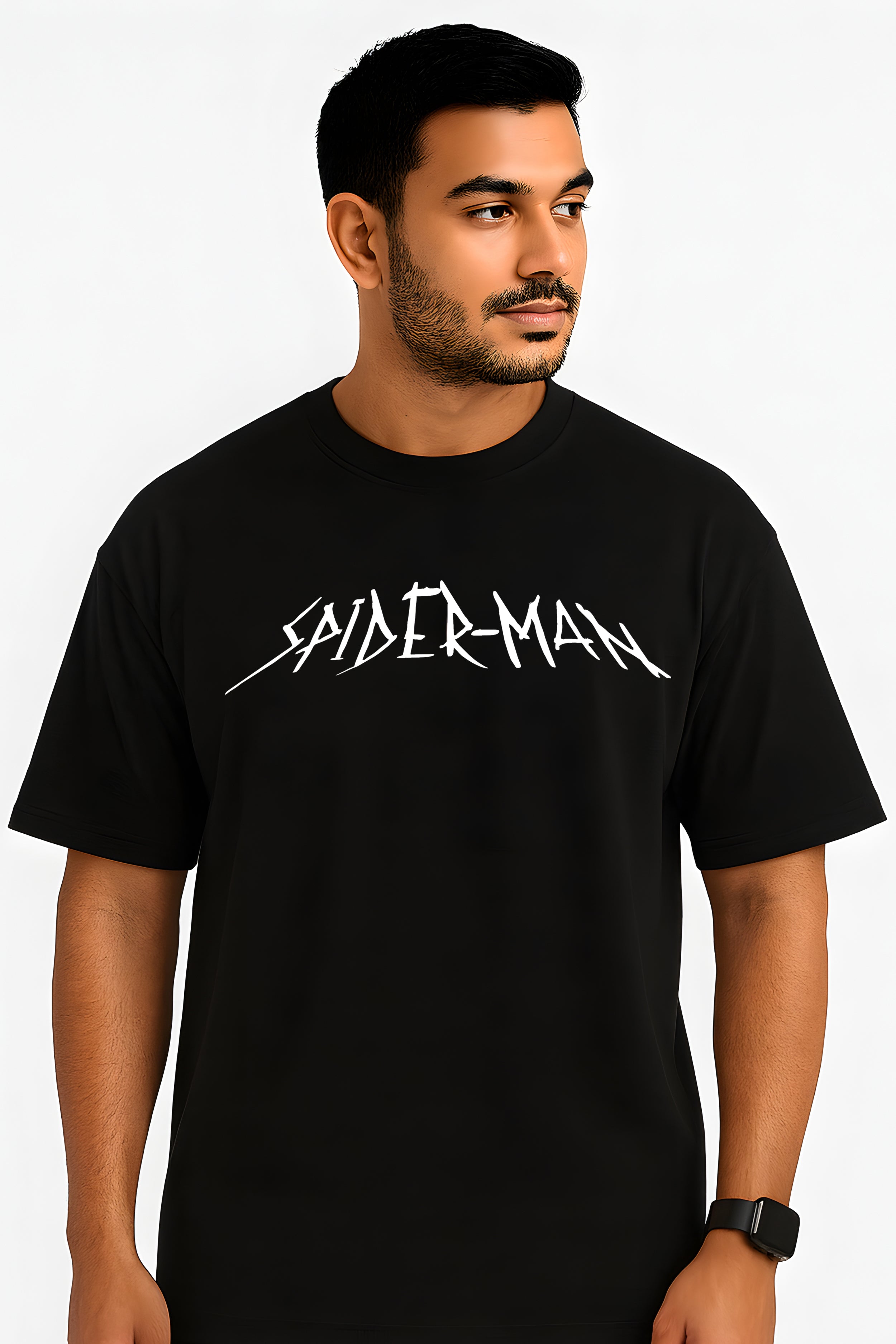 Spider Logo Text Oversized T-Shirt