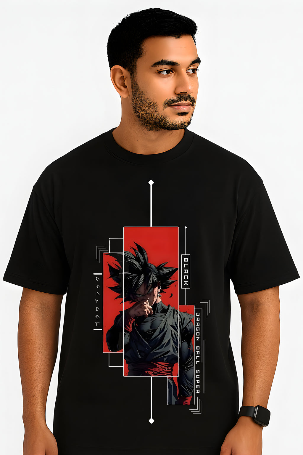Goku Black × Gaming Symbols Dual Graphic T-Shirt
