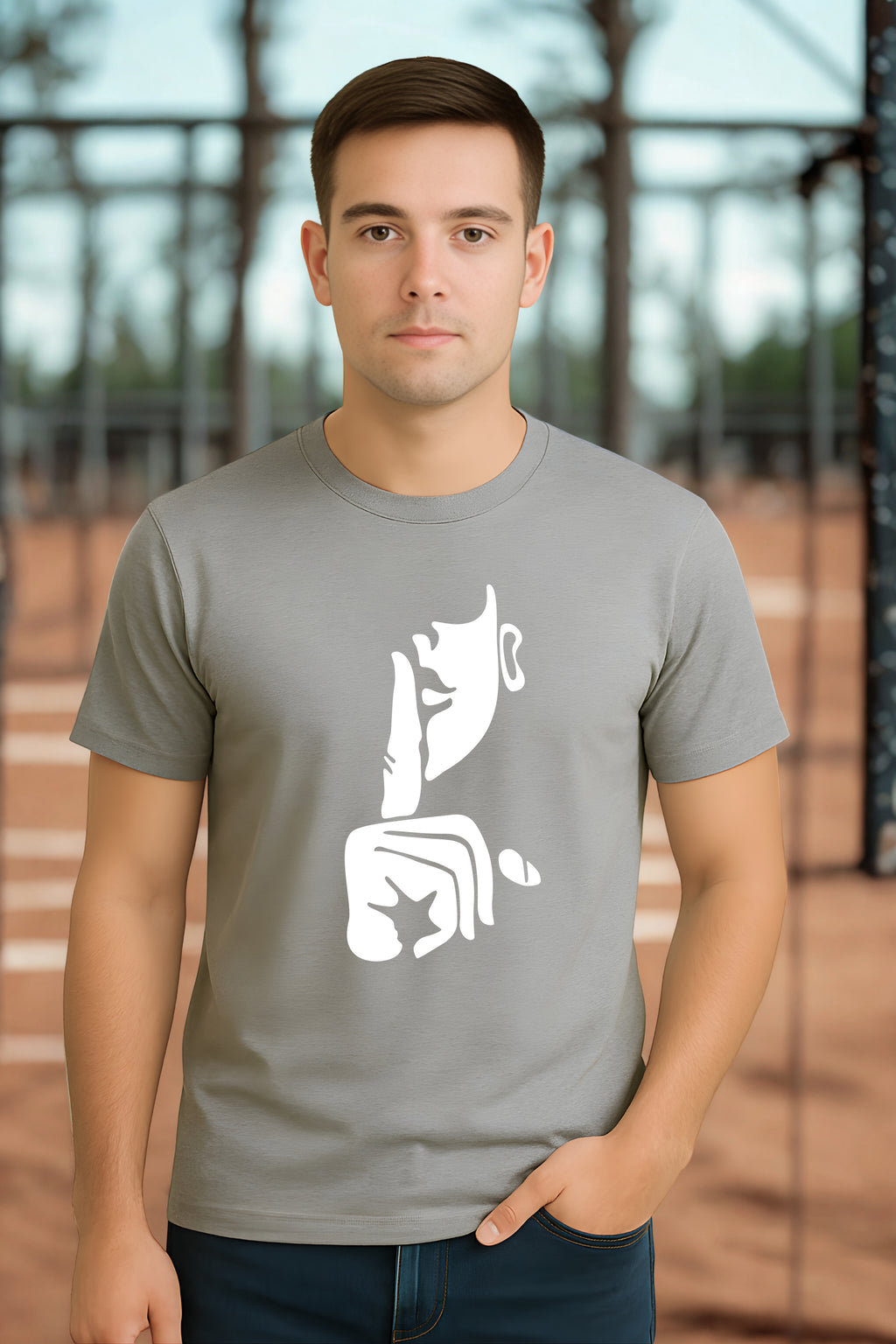 Mute Expression Minimal T-Shirt