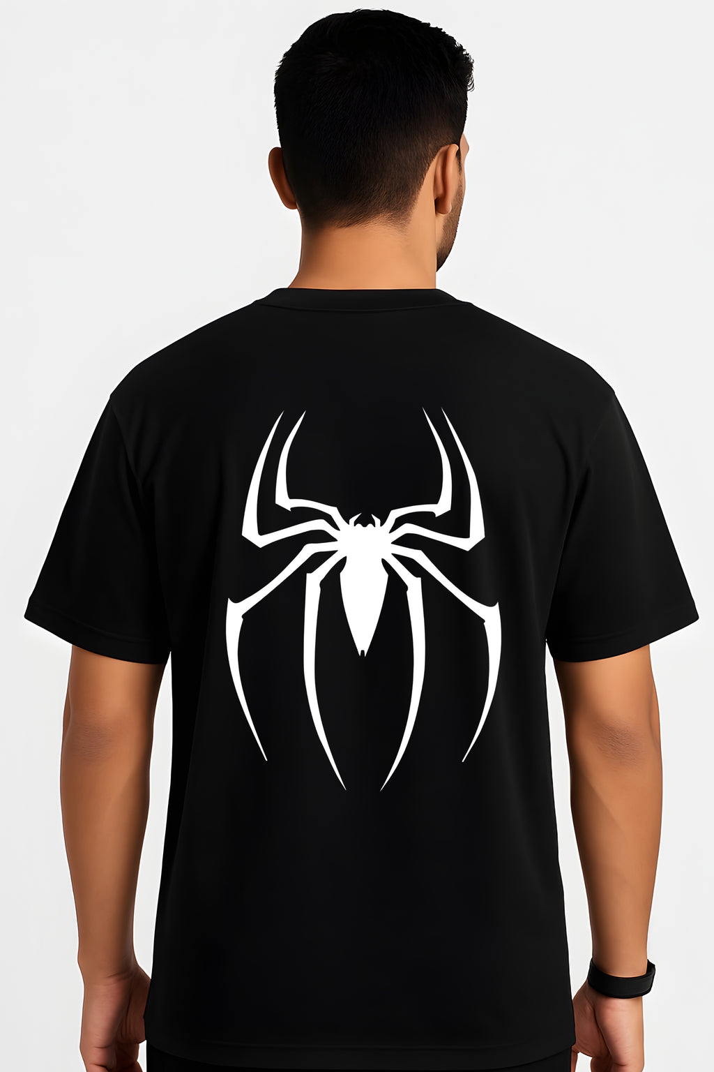 Spider Logo Text Oversized T-Shirt