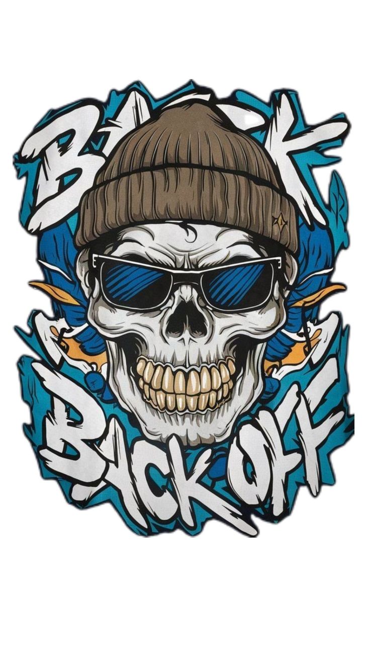 Skull Shades “Back Off” Oversized T-Shirt