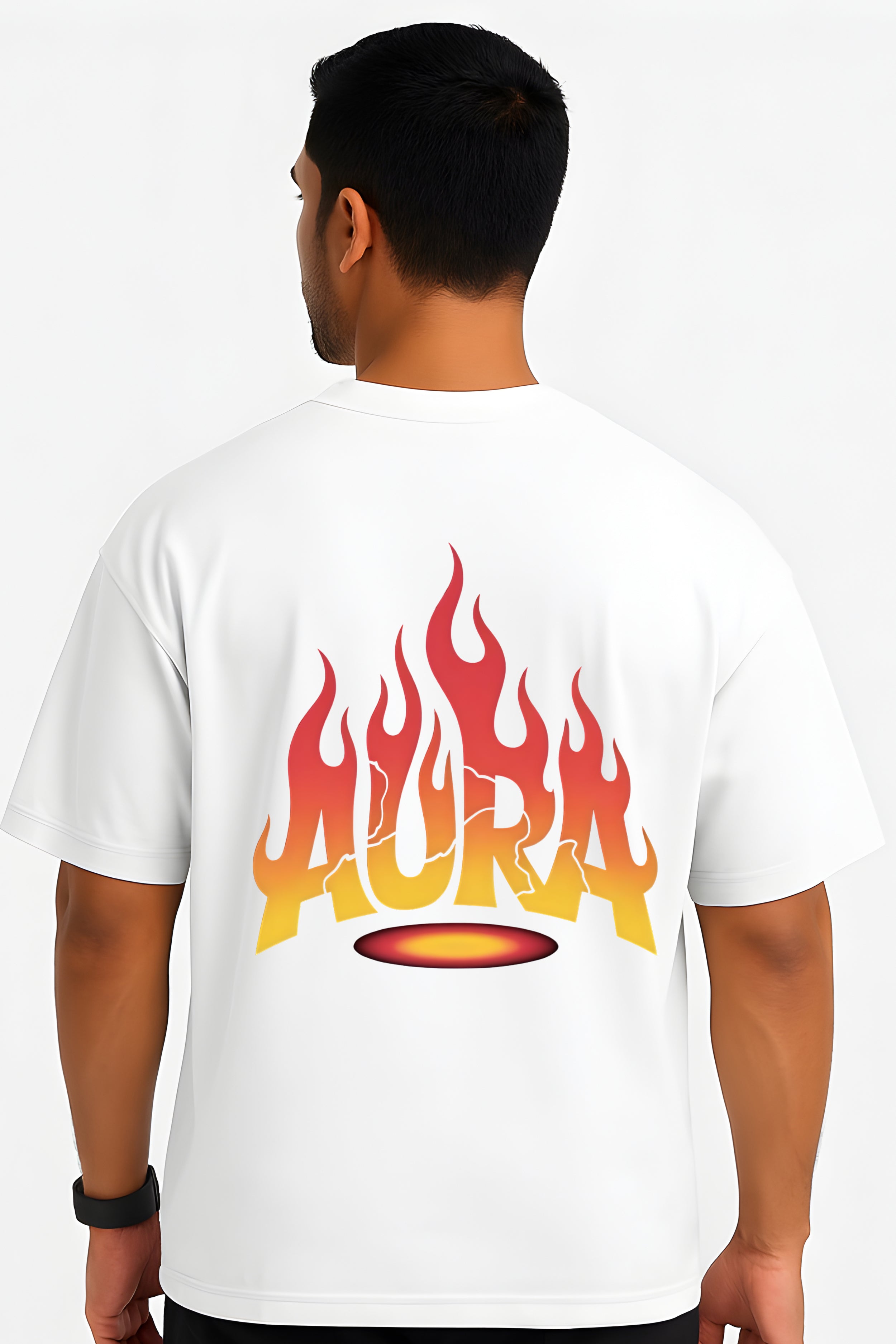 AURA Fire Logo Oversized Shirt