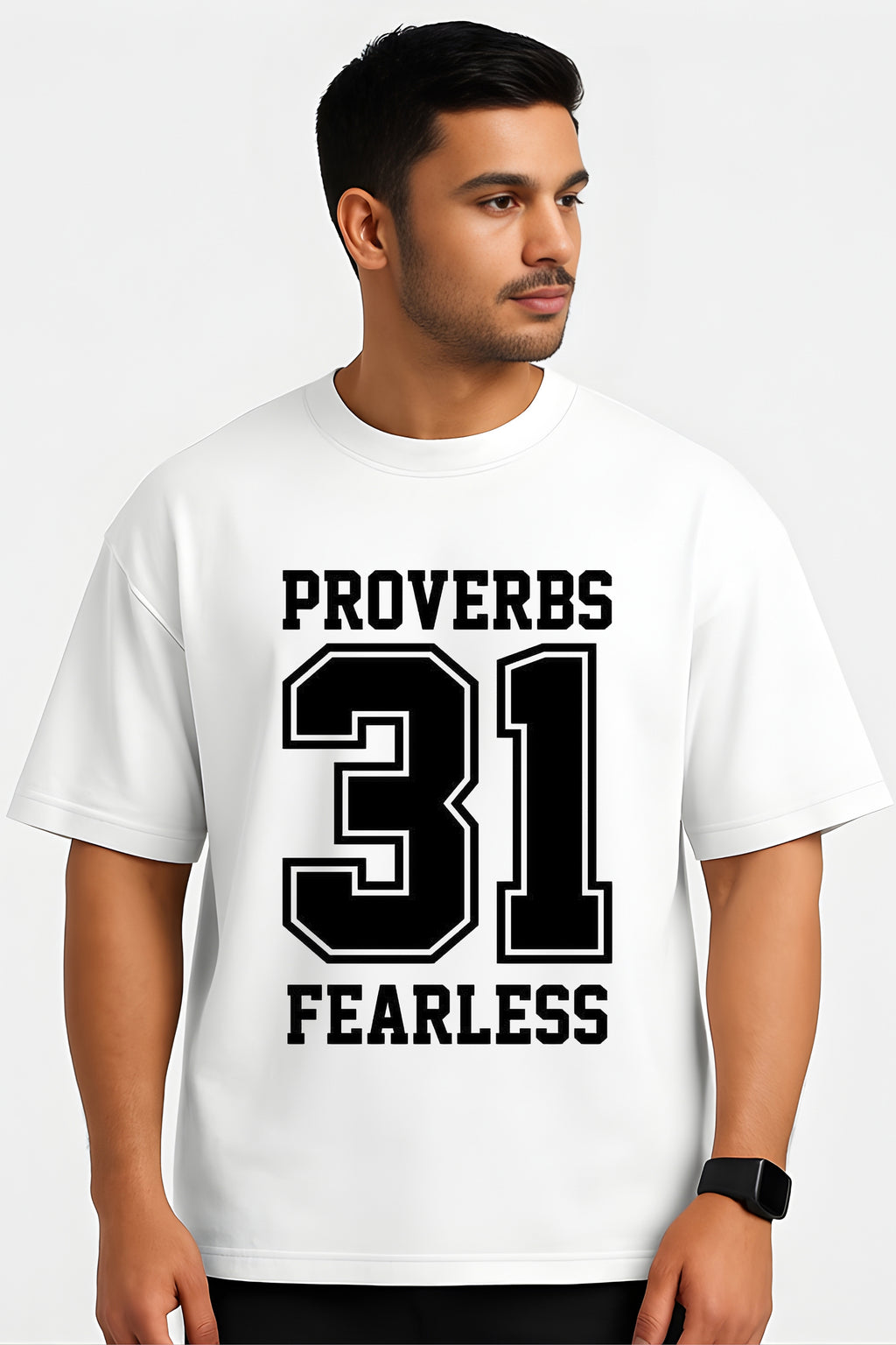 Proverbs 31 Bold Number Print Oversized T-Shirt